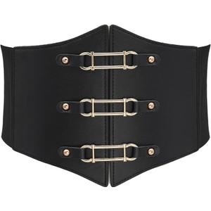 Stylish Corset Belt Metal O-Ring Waistband Heart-Ring Waistband (XL)