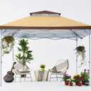 COOSHADE 13x13Ft Pop Up Canopy Tent Instant Folding Shelter 169 Square Feet Large Outdoor Sun Protection Shade(Beige)