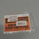 NMC W447AP OSHA Sign, Legend "WARNING - EMERGENCY STOP SWITCHES", 5" Length x 3" Height, Pressure Sensitive Vinyl, Black on Orange (Pack of 5)