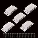5Sets Magnetic Reed Switch, Magnetic Door Switch/Magnetic Contact Switch/Normally Open Closed NC NO Door Alarm Window Security, for DC 5V 12V 24V Light (white-31)