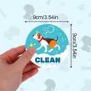 3 x Dishwasher Magnet Sign, Double Sided Clean Dirty Flip Sign Label Funny Animal Theme Dishwasher Magnet Suitable Organization for Home Kitchen Laundry Room Decor Accessories Parts (Dog Style), 9x9cm/3.54x3.54in, (Mix)