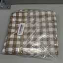 Farmhouse Brown and White Gingham Plaid Pillow Covers 18x18 inch Set Of 2, Brown Checkered Cushion Covers For Outdoor Furniture, Outdoor Buffalo Plaid Decorative Throw Pillows (No Pillow Inserts)