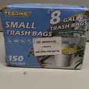 150 Count 8 Gallon Trash Bags Drawstring - 1.2 Mil Heavy Duty Medium Garbage Bags Unscented, 30 Liter Thick Plastic Trash Can Liners for Home Kitchen Bathroom