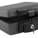 SentrySafe Fireproof and Waterproof Safe, Black Portable Lock Box with Key Lock and Carrying Handle for Money, Passport, Exterior: 14.3 in W x 13 in D x 6.1 in H, ‎H0100
