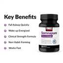 Force Factor Somnapure Clinical Strength Sleep Aid for Adults, Diphenhydramine HCl, Non-Habit-Forming, Nighttime Sleep Support, 30 Caplets