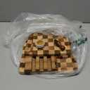 Cutting Board Set, Acacia Wood Checkered Cutting Boards for Kitchen, 3 pcs Chopping Board with Juice Grooves & Handles, Butcher Block Serving Tray for Meat, Vegetables and Fruits with Gift Box