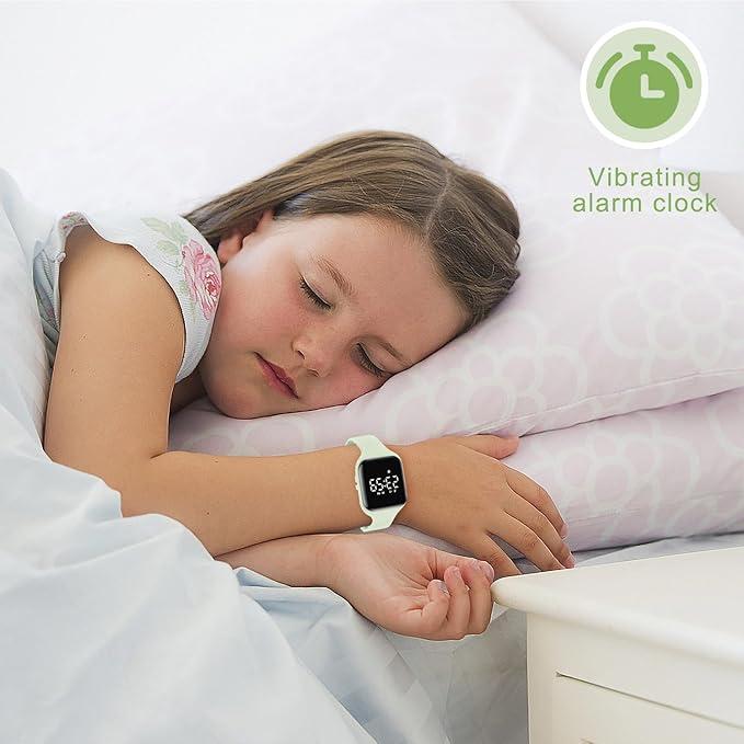 Kids Watches for Girls Boys Digital Sport Watch with Step Counter Pedometer Vibration Alarm Clock, No App Waterproof Fitness Tracker Kids Watch Boys Girls Teens Students Ages 5-16