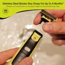 4-Pack Replacement Heads and 3 Guide Combs Guards Kit Compatible with one blade QP Series QP25/26/27/28/45/65