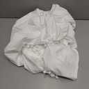 TILLYOU Baby Crib Skirt Girls Boys, Ruffled Bed Skirt with Pompoms, 28x 52, 14'' Drop, White