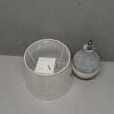 INTELIVE 13" H Small Rechargeable Cordless Ceramic Table Lamp with Remote – RGB, Warm White Light, Timer, Dimmer – Battery Operated Lamp with Linen Shade for Patio, Bedroom, Living Room, Dining Table