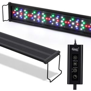 hygger Auto On Off Aquarium LED Light, 4 Mode Lighting Full Spectrum Fish Tank Light 24/7 Timer Colorful Fish/Sun/Nightlight/WRGB Cycle for Freshwater