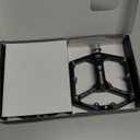 Road/Mountain Bike Pedals - 3 Bearings Bicycle Pedals - 9/16 CNC Machined Flat Pedals with Removable Anti-Skid Nails (Black)