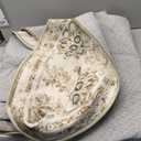 Easy-Going Round Area Rug 3ft Washable Boho Small Circle Rugs for Living Room Non-Slip Bedroom Rug Low Pile Lightweight Vintage Distressed Throw Rug for Dining Room Kitchen Home Office, Grey Brick