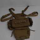 Tactical Chest Rig with 5.56/7.62 & Pistol Magazine Pouch Holders, Wing & Molle Dangler Pouches