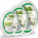 9 Pack Plant Saucers (8inch /10inch /12inch) Heavy Sturdy Plant Trays for Indoor Clear Plastic Flower Pot Saucers Thicker Plant Water Drip Trays for pots -Clear