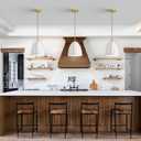 10in Dome Pendant Light White Kitchen Island Pendant Lighting Modern White & Gold Pendant Lights Fixture for Dining Room Kitchen Sink, E26