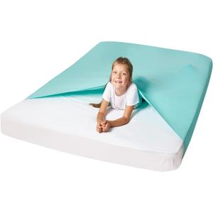 Sensory Sheet | Sensory Blanket for Kids | Compression Sheet | Sensory Compression Blanket | Sensory Blanket | Sensory Sheet Bed (Twin, Aquamarine)