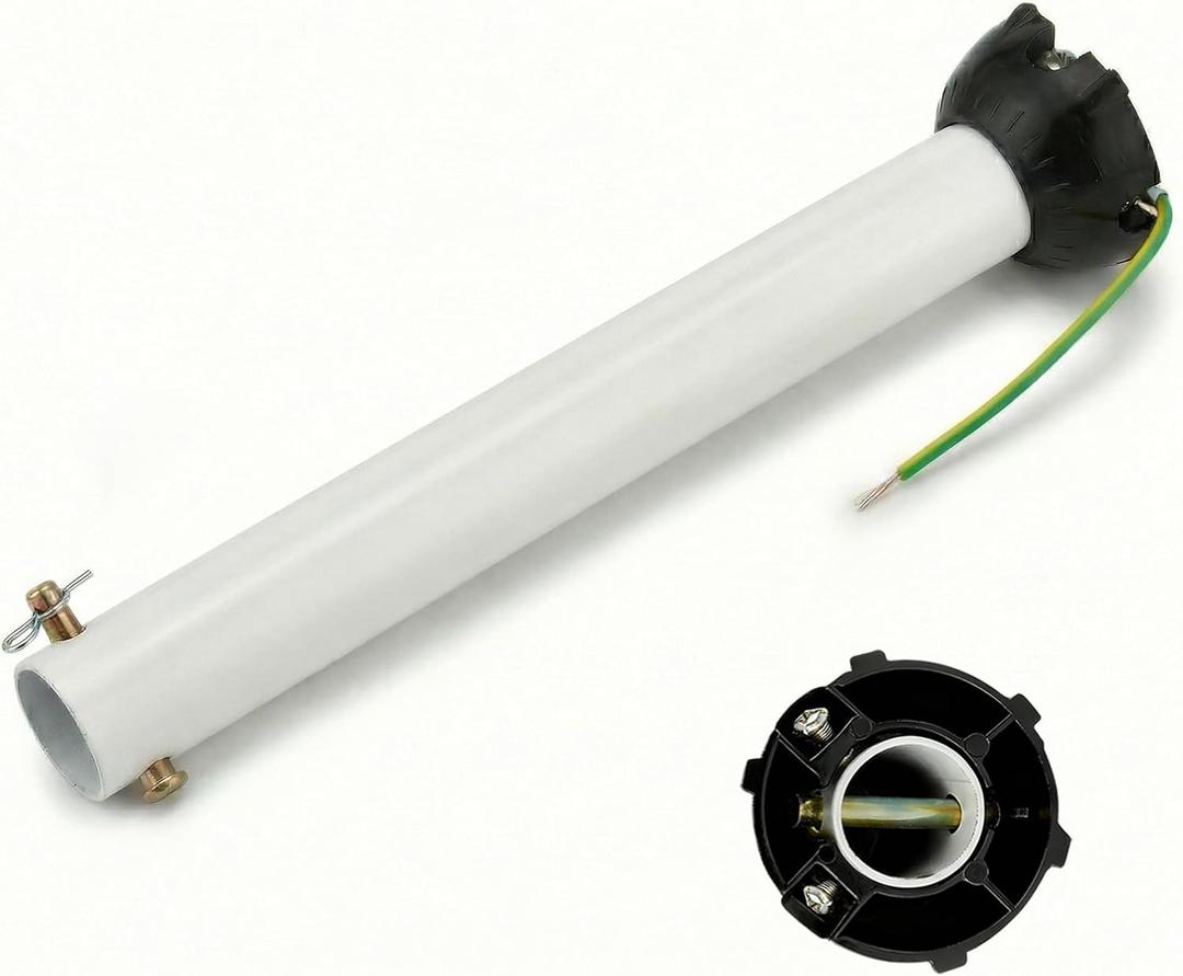 Ceiling Fan Extension Rod,Ceiling Fan Downrod with Ball Head,Downrod Extension for Fan, Outside Diameter, Boom Suitable for a Wide Range of (white, 18 Inch)