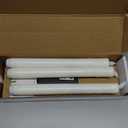 Homemory 3 Pcs Waxy Flameless Taper Candles with Remote, Flickering Battery Operated Taper Candles, Led Flameless Candlesticks Classic Tall Candle for Home, Wedding, Party, Ivory, 9.6 inches