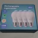 4-Pack Motion Sensor Light Bulbs, 12W(100W Equivalent) E26 A19 Security LED Bulb Outdoor/Indoor, Motion Activated Dusk to Dawn Bulb(Energy Efficient) for Front Porch, Garage, Basement, Hallway, Stairs