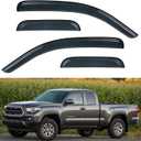 Original 4pcs Rain Guards Set, Outside Mount Window Deflectors, Good Looking Side Window Visors Compatible with 2005-2015 Toyota Tacoma Extended Cab (Access Cab) Pickup |TY4P07|
