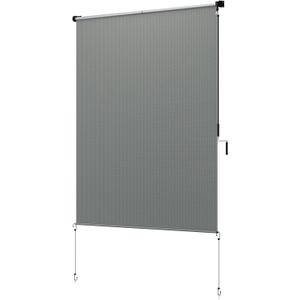 48" W x 72" L Heavy-Duty Outdoor Roller Shades - Waterproof Exterior Blinds for Porch/Backyard, 90% UV Protection Cordless Shade System, Dark Grey