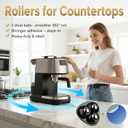 Self Adhesive Caster Wheels for Countertop - Furniture Sliders & Appliance Rollers for Kitchen, Coffee Machine, Blender, Oven(Black, 24pcs)