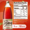 Tejava Original Unsweetened Black Iced Tea, 12 Pack, 1 Liter Glass Bottles, Non-GMO, Kosher, No Sugar or Sweeteners, No calories, No Preservatives, Brewed in Small Batches (EXP 01/26/28)