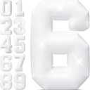 5FT Giant Inflatable Number 6 Decoration, Easy Setup Reusable Blow Up Marquee with Built-in 3 LED, 6th Birthday Party Supplies for Boys Girls, Indoor Outdoor Decor for Anniversary Celebrations