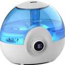 raydrop 2.2L Humidifiers for Bedroom, Cool Mist Humidifiers with Timer, Digital Knob, 26dB Quiet Small Humidifier for Baby, Nursery and Plants with Night Light, 30 Hours Runtime, Easy to Fill & Clean