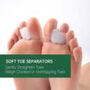 Pinky Toe Separators 12-Pack - Gel Toe Spacers for Overlapping Toes, Small Toe Corrector for Women and Men, Preventing Rubbing & Relieve Pressure