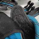 No Pull Dog Harness Adjustable Reflective Oxford Easy Control Medium Large Dog Harness with A Free Heavy Duty 5ft Dog Leash (X-Large, Blue Harness+Leash)