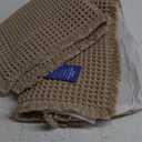 MIULEE Set of 2 Waffle Bathroom Rugs, Boho Bath Rug Super Absorbent, Non Slip Washable Ultra Soft Rubber Backed Shower Bath Mats for Floor, Tub, Shower, Bordered Design, Brown, 17"x24"+18"x30"