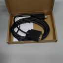 Amazon Basics HDMI to VGA Cable, 1080P, Gold-Plated, 6 feet, Black