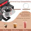 Cup Sealing Machine, Full Automatic Cup Sealer, 88/89/90/95 mm Electric Boba Machine, 600 Cups/H, Plastic & Paper Cups for Bubble Boba Tea Coffee Juice (Sealing Film Excluded)