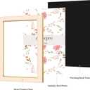 eletecpro 4x6 Enamel Picture Frame with Real Glass Cover, 1 Pack Pink Photo Frame with Gold Metal Edge, Horizontal and Vertical Display Pictures 4x6 for Tabletop, Bookshelf, Wall Decor