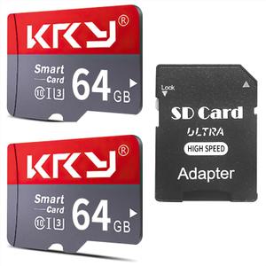 2Pack SD Card 64GB Memory Card with SD Adapter, High Speed TF Card 64GB, Class 10, U3, for Android Phones Tablets Camera Smartphone