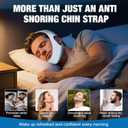 Chin Strap for Snoring (2-Pack), Anti Snoring Chin Straps for Men & Women, Adjustable Anti Snore Chin Strap to Keep Mouth Closed, Mouth Breathing Prevention, Effective Snoring Solution for Sleeping