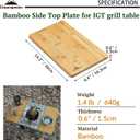 Camping Moon IGT Top Board Bridge Table Bamboo Side Plate CK-P21