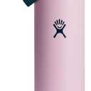 Hydro Flask Water Bottle - Insulated Stainless Steel - Wide Mouth Flex Straw Lid, Non Spill, Leakproof and Refillable in 24 Oz Campus Pink