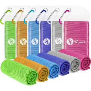 U-pick Cooling Towels(40"x12"), Sweat Towel for Gym, Cool Rags for Neck and Face, Breathable Soft Ice Chilly Towel for Hot Weather, Workout, Golf, Tennis, Travel, Camping, and Yoga