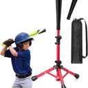 Baseball Tee for Kids,Batting Tee,Softball Tee,tee Stand, Youth Hitting Tee,Teeball Tee,Travel Tee,Easy Adjustable Height 20.5-30.2inch (Red)
