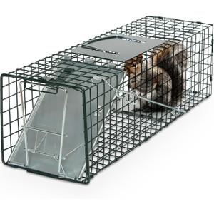 Humane Way Sentinel 24 Inch Live Animal Trap - No Assembly Required - Safe Small Traps for All Animals - Cat, Squirrel, Rabbit, Rodent - 24" L x 7.5" W x 7.5" H