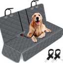 Dog Car Cover for Back Seat Pet Protector Waterproof Bench Car Seat Cover, Nonslip Rear Seat Cover fits Middle Armrest for Most Cars Trucks SUVs - Grey