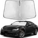 EcoNour Windshield Sun Shade Compatible for Toyota 86 / GR86 20172023 | Custom Fit Front Window Sunshade | Foldable Heat & UV Blocker | Reflective Car Sun Visor Protector Accessory