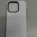 Jusy Compatible with MagSafe Polka Dot Case for iPhone 15 Pro, Cute Aesthetic Polka Dots Magnetic Phone Case, Soft TPU and Hard PC Protective Phone Cover for Women Girls (Matte) - White