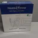 Heated Throw Blanket - Fast Heating 3D Jacquard Electric Heated Blanket, Cozy Heating Blanket with 6 Heating Settings & 4 Hours Auto-Off, Machine Washable, 50"x60", London Grey