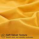 Mecatny Set of 4 Velvet Throw Pillow Covers 18x18, Soft Colorful Accent Decorative Couch Pillow Covers for Sofa Living Room, Orange/Yellow
