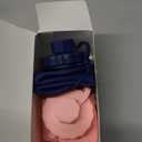 YCTMALL Silicone Collapsible Water Bottles, Lightweight Reusable Leakproof For Traveling Camping Hiking Cycling Sports Outdoor, Foldable Portable Travel Water Bottle 600ML Dark Blue And Pink 2Pack