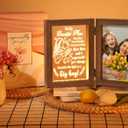 2 x Tiblue Mother's Day Gift from Daughter Son, Mother Daughter Picture Frame & Acrylic Plaque with Night Light, Mother-in-Law Gifts from Daughter-in-Law New Mom Gifts for Women